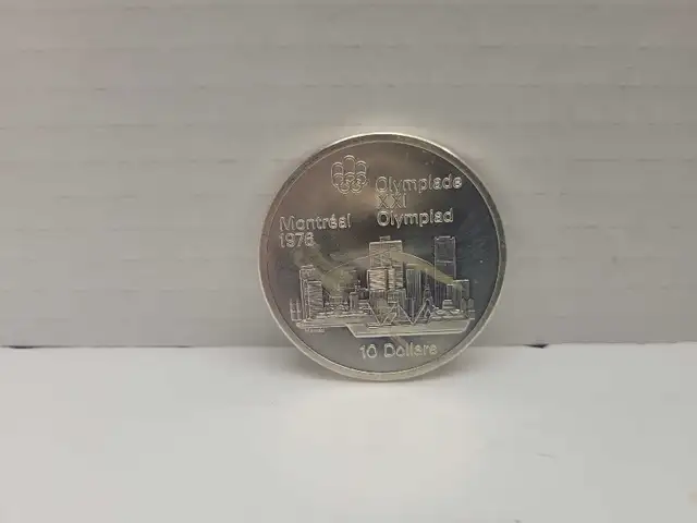 Canada Montreal Olympics 1976 $10 .925 Silver Coin