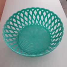GRAND PANIER PLASTIQUE SOLIDE VERT PALE 4'HAUx8'LAR EN HAUT$5.00 - Photo 2