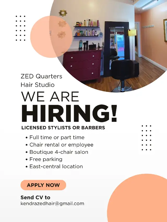 Boutique salon near Highlands hiring now!