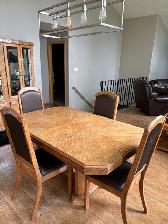 Solid Oak Kitchen Table with Chairs - Photo 2