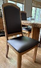 Solid Oak Kitchen Table with Chairs - Photo 3