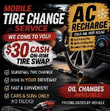 ⚠️$30 TIRE CHANGE / SWAP!⚠️- DONE RIGHT IN YOUR DRIVEWAY❗️❗️❗️