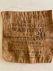 Antique shotgun wadding bag