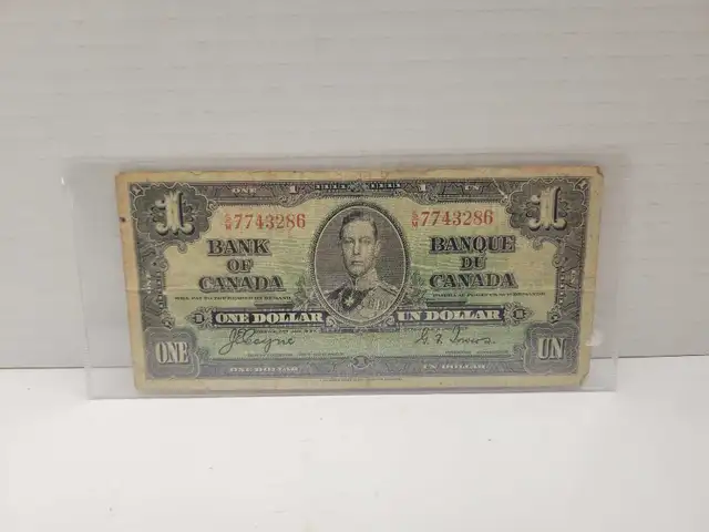 1937 Canada 1 Dollar Banknote (Well Circulated)