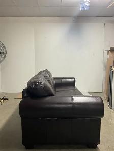 Sofa 3 places Brun Marron - Photo 4
