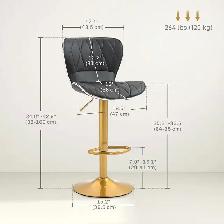 Adjustable Height Bar Stools Set of 2 (Gold and BLACK )DELIVERED - Photo 3