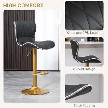 Adjustable Height Bar Stools Set of 2 (Gold and BLACK )DELIVERED - Photo 6