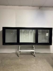10451BP Fenêtre Battant PVC Noir 2 sect 1 ouvr 98 x 35 1/4