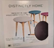 New Distinctly Home Tripod Accent Wood Table