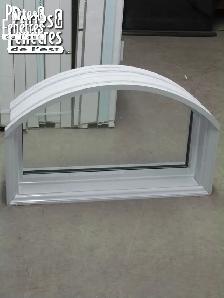 7607fa Fenêtre Fixe Alum Blanc Demi-lune Allongé 30 1/4 x 18 1/4