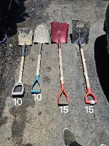 Assorted Garden Shovels aluminum short