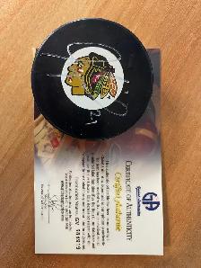 Jeremy Roenick Chicago Blackhawks Autographed Puck with CoA