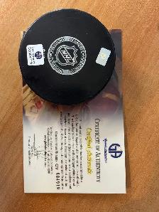 Jeremy Roenick Chicago Blackhawks Autographed Puck with CoA - Photo 2