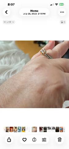 Beautiful, gold plated diamond ring - Photo 2