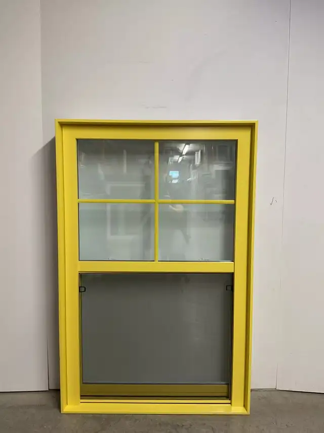 10585GP Fenêtre Guillotine PVC Jaune Guillotine double 36 x 55