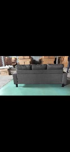 Grey Sofa Sectional With 2 Cup Holder! Free Delivery! - Photo 3
