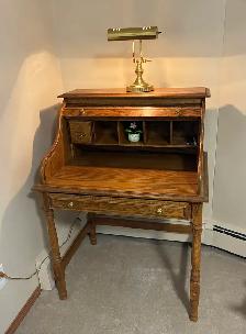 Oak Roll Top Desk - Photo 3