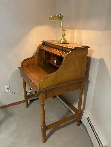 Oak Roll Top Desk - Photo 4