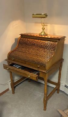 Oak Roll Top Desk - Photo 5