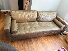 3-Seaters Sofa 100% leather For Sale