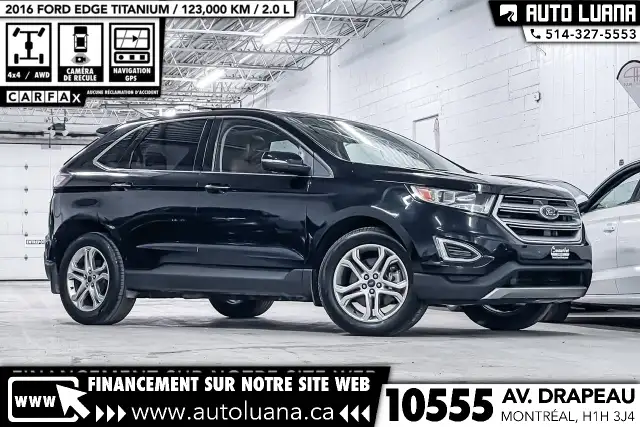 2016 FORD Edge Titanium AWD/TOIT PANO/CUIR/CAMERA/NAVI/MAGS/FULL