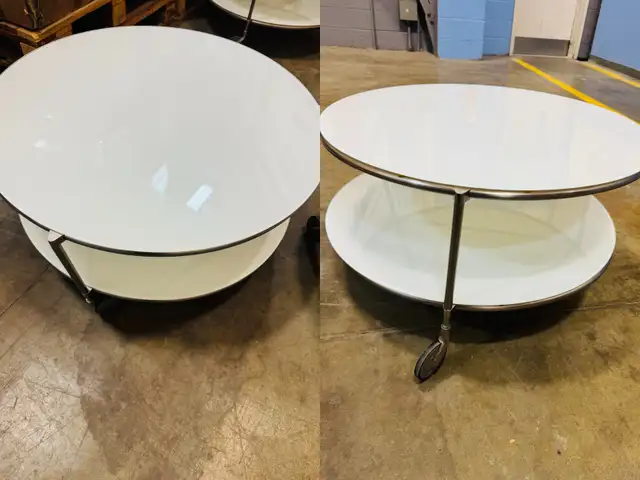 SALE! FOR $30 - WHITE ROUND TABLE