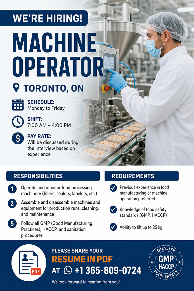 Machine Operator - Food
