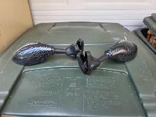 Motorcycle Mirrors W Integrated Turn Signals Carbon Fiber Look - Photo 2