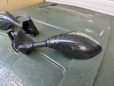 Motorcycle Mirrors W Integrated Turn Signals Carbon Fiber Look - Photo 3