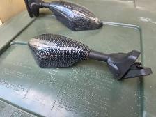 Motorcycle Mirrors W Integrated Turn Signals Carbon Fiber Look - Photo 7