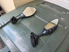 Motorcycle Mirrors W Integrated Turn Signals Carbon Fiber Look - Photo 9