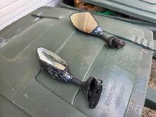 Motorcycle Mirrors W Integrated Turn Signals Carbon Fiber Look - Photo 10