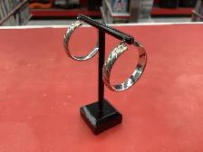 boucle d’oreille en argent anneau 3 ton - Photo 2