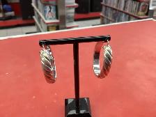 boucle d’oreille en argent anneau 3 ton - Photo 3