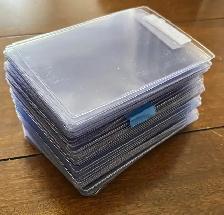 100 used plastic Semi-Rigid card holders. Like New!