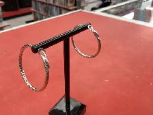 boucle d’oreille en argent anneau - Photo 3