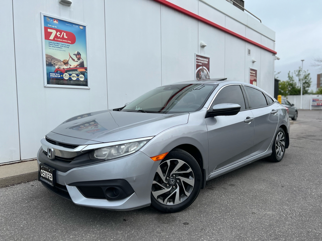 2017 Honda Civic EX-SUNROOF-CAMERA-HEATED SEATS-107KMS-CERTIFIED