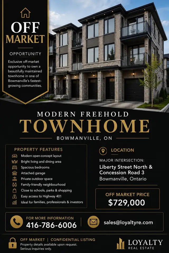 OFF-MARKET OPPORTUNITY - Modern Townhomes