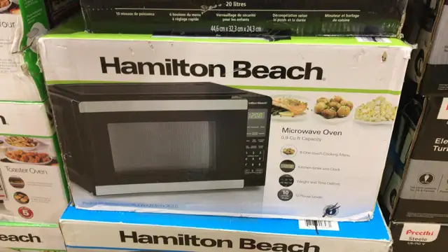 HAMILTON BEACH 0.9 CUFT MICROWAVE BLACK COLOR