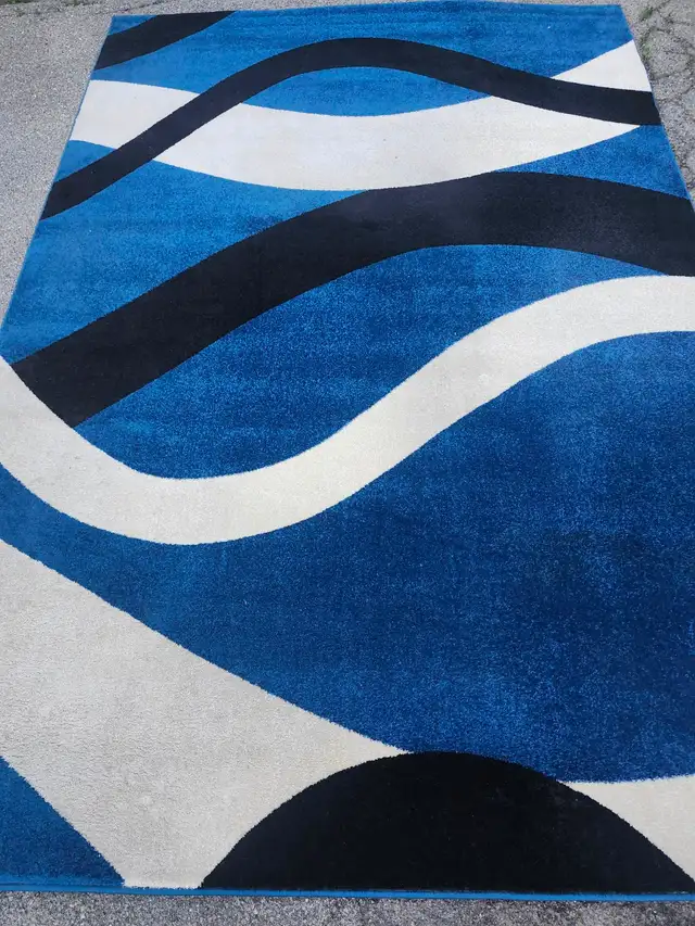 Armada11, Design 3969A,  Blue/White 7 x 10 ft Area Rug, Used Lik