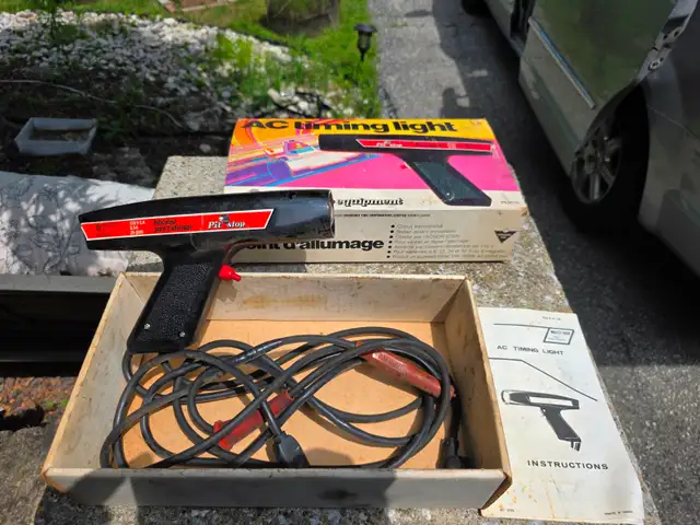 Pit Stop AC Vintage Clamp On Inductive Timing Light Kit Instruct