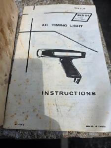 Pit Stop AC Vintage Clamp On Inductive Timing Light Kit Instruct - Photo 10