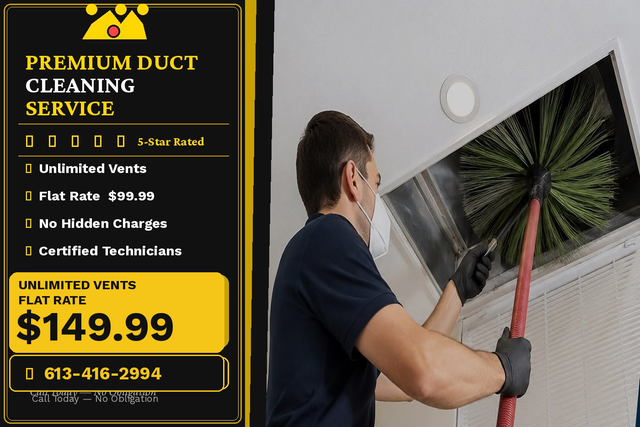 Clean Air Duct Service — $149.99 Flat | Truck-Mounted | Sanitize