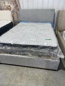 Queen sized bedframe with posturepedic mattress