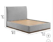 Queen sized bedframe with posturepedic mattress - Photo 2