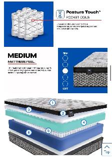 Queen sized bedframe with posturepedic mattress - Photo 4
