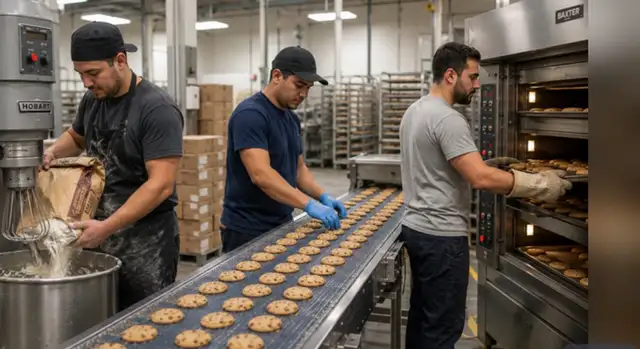 Hiring mixer, line operators, oven operators