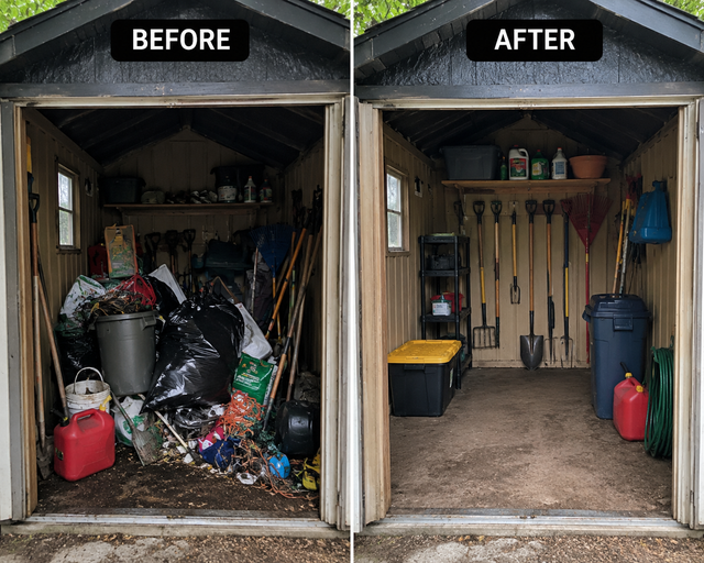 Shed Cleaning & Basic Organization Service