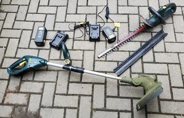 Cordless Grass String Trimmer/Edger and Cordless Hedge Trimmer
