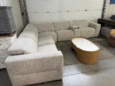 upholstered power reclining sectional 6 piece - Photo 2